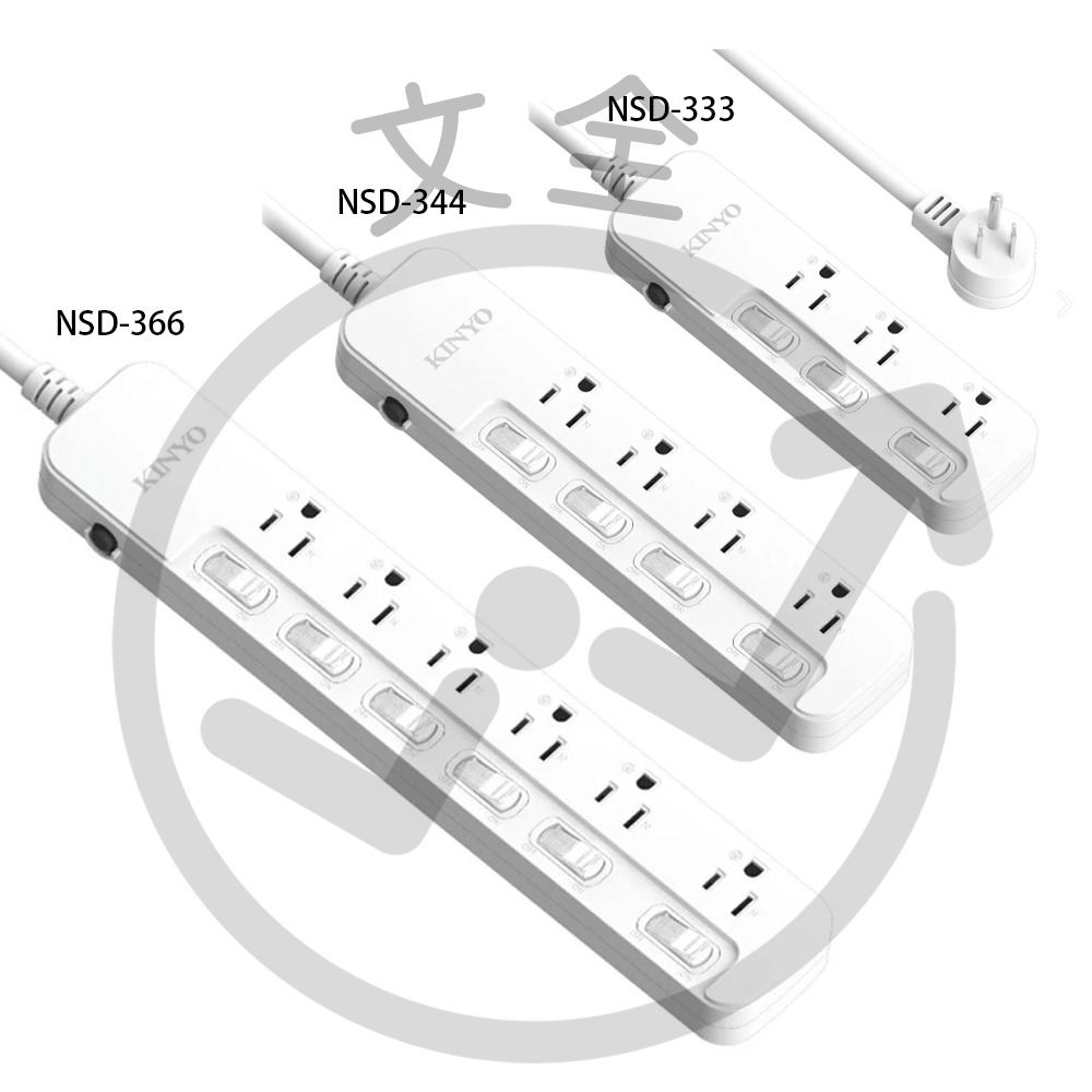 KINYO耐嘉 簡約3P獨立式開關延長線 KINYO耐嘉 簡約3P獨立式開關延長線
