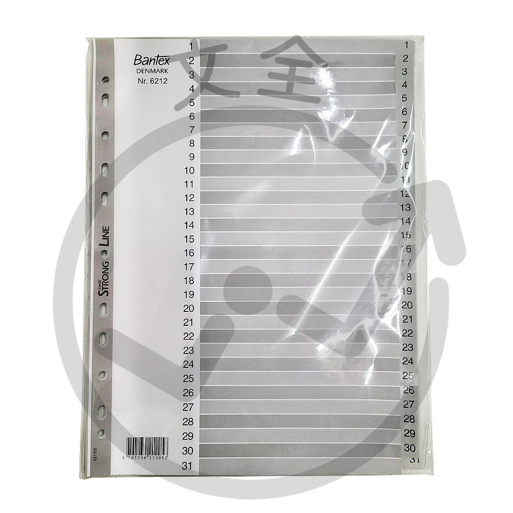 Bantex A4 PVC 31段隔頁紙/分段紙 (31張入/包)